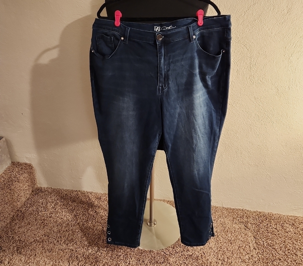 DG2 Diane Gilman Navy Tall Skinny Jeans 20WT